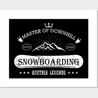 Snowboarding Austria Legends Downhill Posters and Art